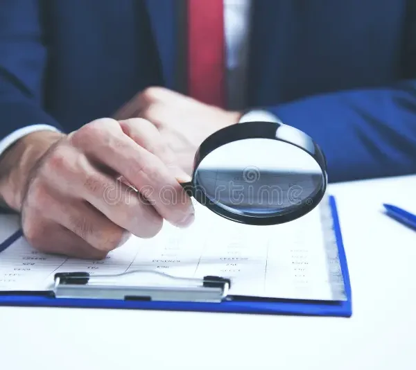 inspector revisando documentos